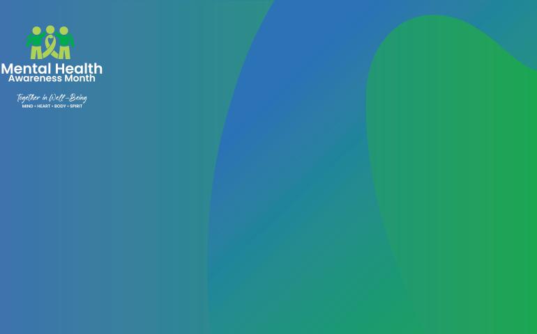 mental health awareness wallpaper with campaign logo blue and green