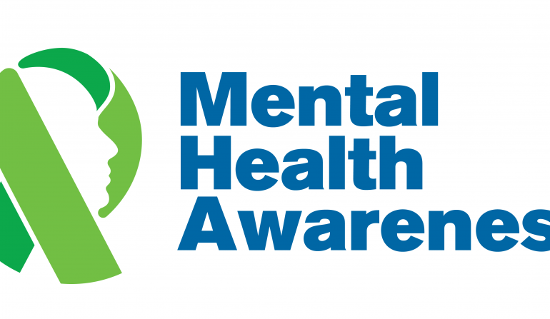 Mental Health Awareness Banner with white Background
